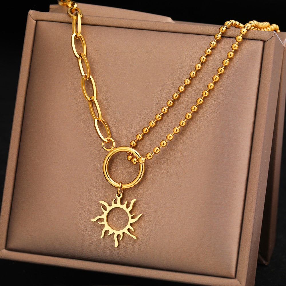 3 Sun/ Gold Necklace